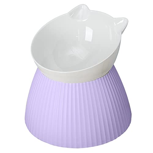 SUICRA Futternäpfe Pet Food Water Bowl Anti-Tip Binaural Pet Food Cat Accessorie Pet Snack Bowl (Size : ROXO) von SUICRA