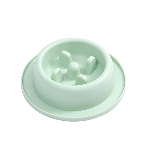 SUICRA Futternäpfe Pet Slow Food Bowl Cat Bowl Slow Food Bowl Anti-Choking Non-Slip Dog Bowl Single Dog Bowl Plastic Small and Medium-Sized Dog (Color : Green) von SUICRA