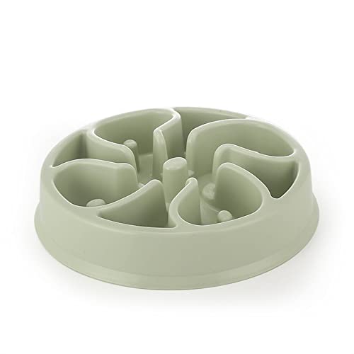 SUICRA Futternäpfe Pet Supplies Interesting Rice Bowls for Dogs Cats Flowers to Stop Food Anti-Choking Healthy Weight Loss Prevention Bowls (Color : Light Green) von SUICRA