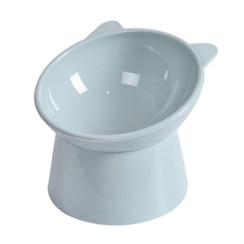 SUICRA Futternäpfe Pet Tall Bowl Slanted Pet Bowl (Color : Grijs) von SUICRA