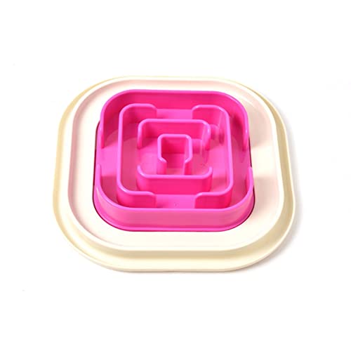 SUICRA Futternäpfe Slow Food Bowl for Pet Healthy Feeding Maze Bowl (Color : Pink) von SUICRA