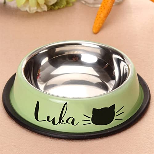 SUICRA Futternäpfe Stainless Steel Pet Food Drinking Bowl (Color : Blue, Size : 22cm) von SUICRA