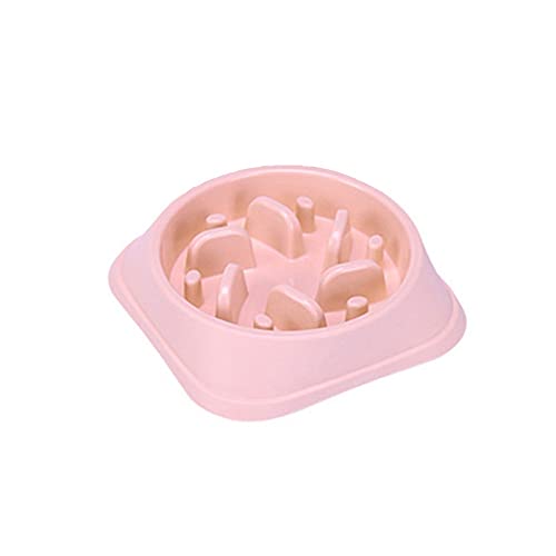 SUICRA Futternäpfe Tragbare Hundeschüssel Anti Choke Hund Fütterung Lebensmittelschüsseln Welpe Langsam Essen Hund Katze Schüsseln Feeder Dish Pet Bowl Pet Produktbedarf (Color : Pink) von SUICRA