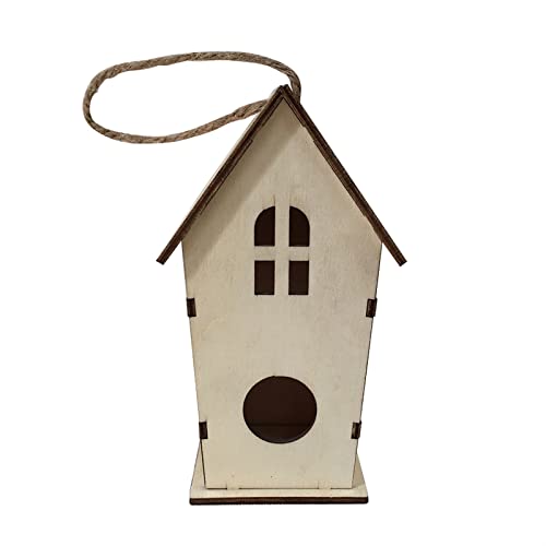 SUICRA Haustierbett waschbar Bird House with Lanyard Detachable Bird's Nest Garden Decoration Hand-Painted Outdoor Modern Outdoor Hanging Tree (Size : 15x7.5x15cm) von SUICRA