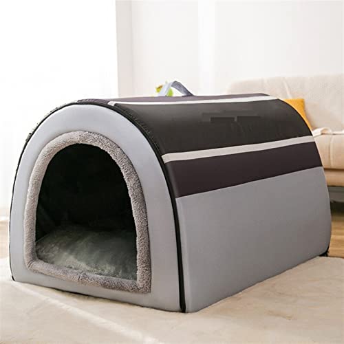 SUICRA Haustierbett waschbar Winter Pet Cat Bed Foldable Dog House Dog Villa Sleep Kennel Removable Nest Warm Enclosed Cave Sofa Pet Supply (Size : M) von SUICRA