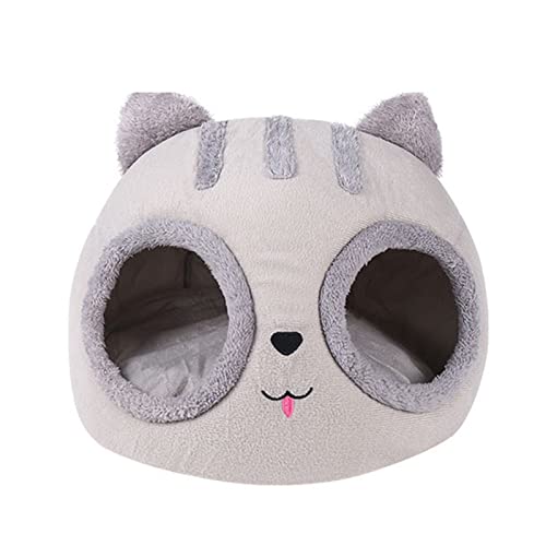 SUICRA Haustierbetten Cat Bed House Sweet Sleep Comfortable Cat Mattress Soft Plush Kennel Puppy Pad Small Dog Cat Litter Washable Cave (Size : M) von SUICRA