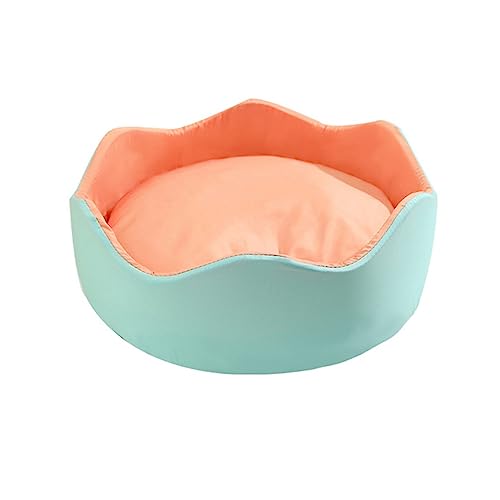 SUICRA Haustierbetten Cat Bed Soft Cat Nest Dogs Kennel Shape Cat Cushion House Small Dog Pet Supplies (Color : Blue Pink, Size : 40CM) von SUICRA