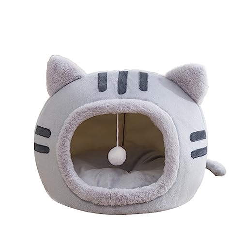 SUICRA Haustierbetten Cat Bed Warm Pet House Kitten Cave Cushion Cat House Dog Basket Tent Small Dog Mat Bed for Cats (Size : Medium 36x36CM) von SUICRA