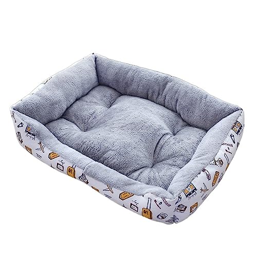 SUICRA Haustierbetten Cat Bed Warm Pet House Kitten Cave Cushion Comfort Cat House Dog Basket Tent Puppy Nest Small Dog Mat Supplies Bed for Cats (Color : B, Size : 50X40 cm) von SUICRA