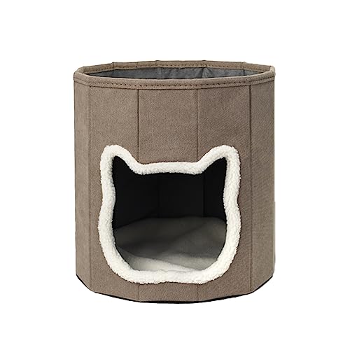 SUICRA Haustierbetten Cat Dog Cushion Bed House Cave Tent Pet Bed with Scratch Pad Burrow Hut Pet von SUICRA