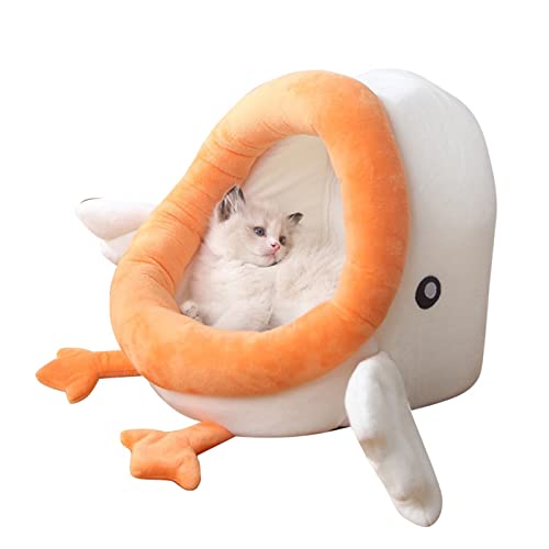 SUICRA Haustierbetten Cat House Bed with Removable Cushion Pad Cozy Kitten Cave Cute Pet Tent Beds for Cats Puppy Small Dogs (Color : 1) von SUICRA