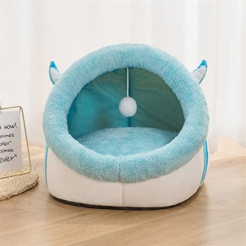 SUICRA Haustierbetten Cat House Bed with Removable Cushion Pad Cozy Kitten Cave Cute Pet Tent Beds for Cats Puppy Small Dogs (Color : 2) von SUICRA