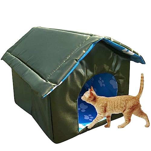 SUICRA Haustierbetten Cat House Outdoor Pet House Four Season Cat Shelter with Roof Small Dog Tent von SUICRA