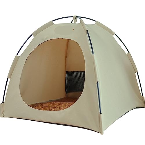 SUICRA Haustierbetten Cat Litter Dog Four Seasons Universal Cat Litter Cool Cat House Pet Tent Pet (Color : Beige, Size : M) von SUICRA