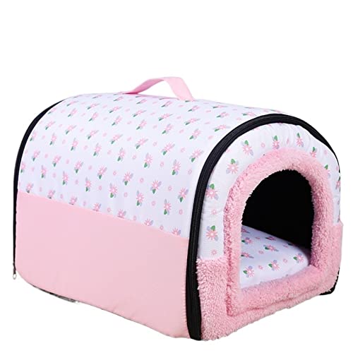 SUICRA Haustierbetten Comfortable Dog Houses Pet Kennels Winter Warm Plush Puppy Nest Dogs Cat Litter Cave Deep Sleep Bed (Color : 1, Size : L) von SUICRA