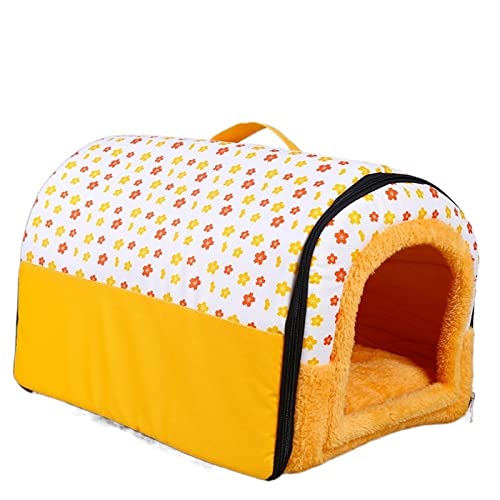 SUICRA Haustierbetten Comfortable Dog Houses Pet Kennels Winter Warm Plush Puppy Nest Dogs Cat Litter Cave Deep Sleep Bed (Color : 2, Size : L) von SUICRA