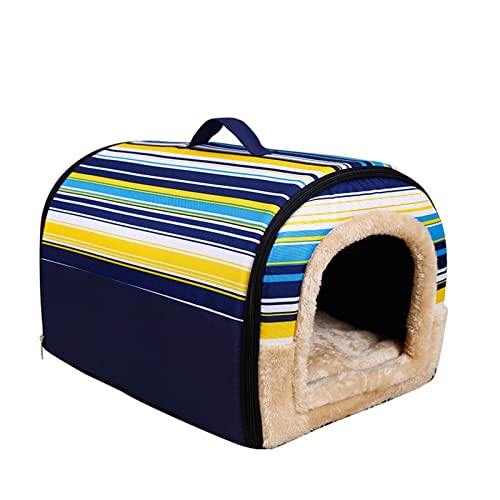 SUICRA Haustierbetten Comfortable Dog Houses Pet Kennels Winter Warm Plush Puppy Nest Dogs Cat Litter Cave Deep Sleep Bed (Color : 3, Size : L) von SUICRA