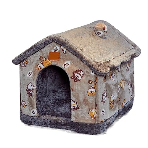 SUICRA Haustierbetten Dog House Dog Bed Pet Winter Small and Dogs Pet Supplies Puppy Cave Sofa (Color : Little Dog, Size : L 53x46x43cm) von SUICRA