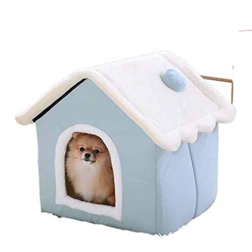 SUICRA Haustierbetten Dog House Indoor Warm Kennel Pet Cat Cave Nest Rabbit Nest Washable Removable Mat Cozy Sleeping Bed for Cats (Size : S) von SUICRA