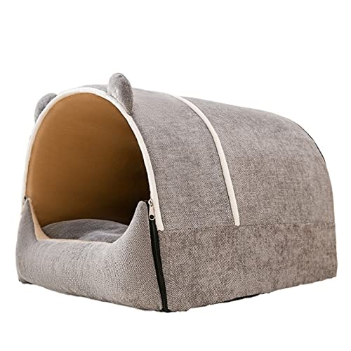 SUICRA Haustierbetten Dog House Winter Warm Washable Pet Puppy Bed Enclosed Room Kennel for Dog Portable Folding Pet Tent (Color : 2, Size : M) von SUICRA