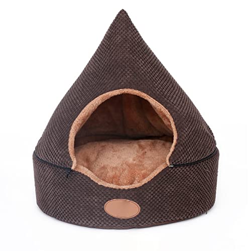 SUICRA Haustierbetten Haustier Hund Bett Katze Zelt Hund Haus Alle Jahreszeitbett for Hunde Schmutzfestes Weiches Bett mit doppeltseitigem Waschbares Kissen (Size : L) von SUICRA