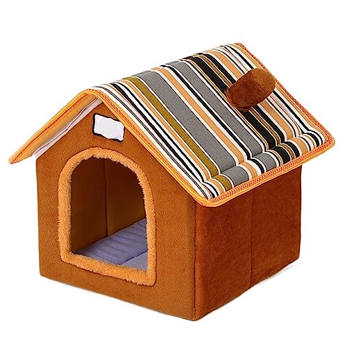 SUICRA Haustierbetten Indoor Pet House for Small Medium Dogs Soft Cat Bed Tent Dog Bed with Removable Cushion Travel (Size : L 50x42x50cm) von SUICRA