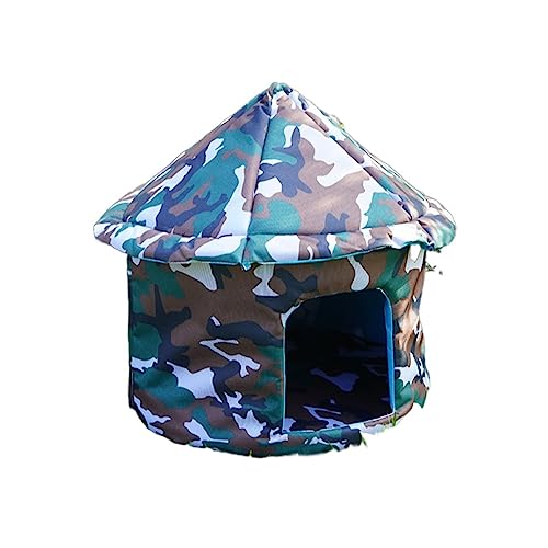 SUICRA Haustierbetten Outdoor Waterproof Cats Dog Houses Warm Winter Tent Bed for Small Medium Pet Animal Enclosed Cat Dog (Color : White, Size : 35CM) von SUICRA