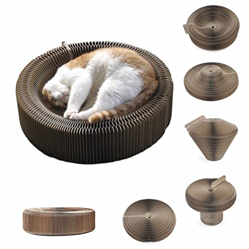 SUICRA Haustierbetten Pet Cat Scratcher Collapsible Cat Supplies Cat Scratch Board Folding Corrugated Cat Nest Scratch Scratch Itch Summer Cat Bed von SUICRA