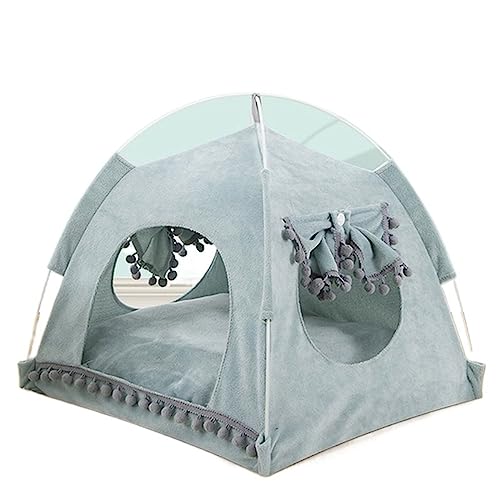 SUICRA Haustierbetten Pet Cat Tent Hut Cat Sleep House for Kitten Puppy Playpen Cage Cat Kennel Small Dog House Bed (Color : Green, Size : L) von SUICRA