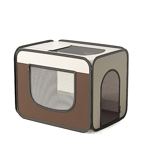 SUICRA Haustierbetten Pet Dryer Grooming House Cat Cage Dogs Hair Dryer Blow Box Tent Room for Dog Cats (Color : Brown, Size : L(65x50x60cm)) von SUICRA