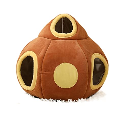 SUICRA Haustierbetten Pet Nest Spacecraft Cat Nest Washable Hollow Cave Cat Tunnel House Small Medium Large Cat and Dog Pet Supplies (Color : C) von SUICRA