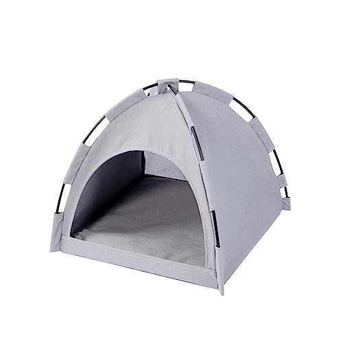 SUICRA Haustierbetten Pet Tent Bed Cats House Furniture Sofa Basket Beds Winter Kitten Tents Cat (Color : Gray) von SUICRA