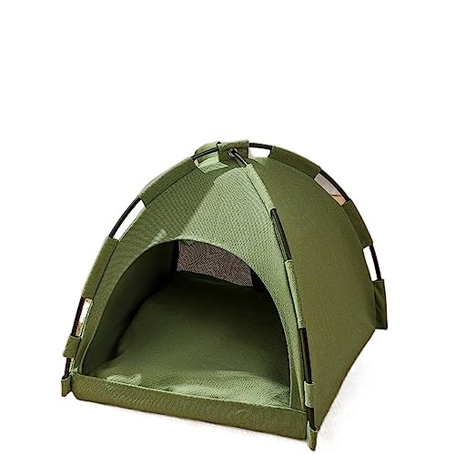 SUICRA Haustierbetten Pet Tent Bed Cats House Furniture Sofa Basket Beds Winter Kitten Tents Cat (Color : Green) von SUICRA