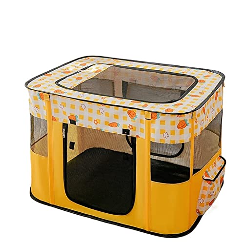 SUICRA Haustierbetten Portable Folding Cat Bed Basket Cozy Nest, Folding Tent for Kitten Puppy Lounger Cushion In Delivery Room Cat House Pet Supplie (Color : Orange, Size : L) von SUICRA