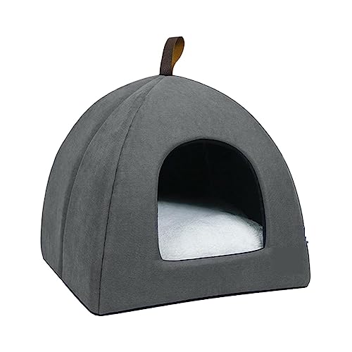 SUICRA Haustierbetten Portable Folding Pet Tent Dog House Durable Dog Fence for Cats Large Outdoor Dog Cage Pet Playpen Cats Dogs Puppies and Kittens (Color : Gray, Size : 34 * 34 * 33cm) von SUICRA