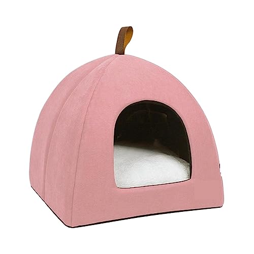 SUICRA Haustierbetten Portable Folding Pet Tent Dog House Durable Dog Fence for Cats Large Outdoor Dog Cage Pet Playpen Cats Dogs Puppies and Kittens (Color : Pink, Size : 40 * 40 * 38cm) von SUICRA