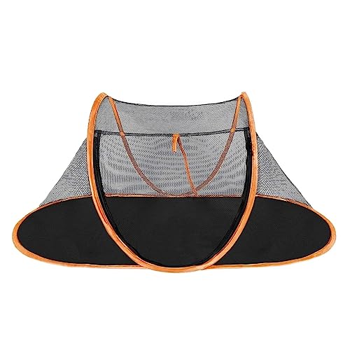 SUICRA Haustierbetten Portable Folding Pet Tent Houses Cats Dog House Pet Cage for Cat Tent Playpen Puppy (Color : Orange) von SUICRA