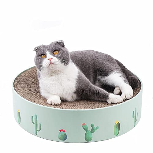 SUICRA Haustierbetten Round Cat Scratcher Cactus Corrugated Nail Scraper for Cats Scratch Board Kitten Pad Rest Pet Supplies Toys Protect Furniture von SUICRA