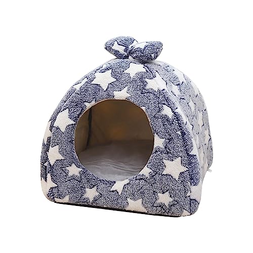 SUICRA Haustierbetten Soft Cat Bed Pet Tent Cave Comfortable (Color : Size S) von SUICRA