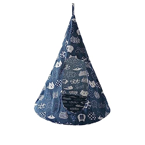 SUICRA Haustierbetten Washable Removable Soft Hanging Cat House Bed Kitten Nest Pet Tent Cat Hammock (Color : Blue, Size : 45 * 45 * 56cm) von SUICRA