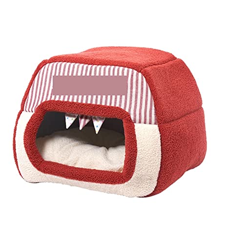 SUICRA Haustierbetten Winter Deep Sleep Comfort Cat Mattress Basket Small Dog House Products Pet Tent Comfort Cave Cat Accessories Pet Supplies (Color : 1) von SUICRA