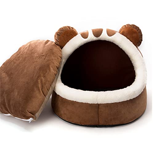 SUICRA Haustierbetten Winter Dog Bed Self-Warming Puppy House Cozy Cat Sleeping Tent Cave Beds Indoor Kitten Nest Kennel Hut for Small Medium Dog Cats (Size : S) von SUICRA