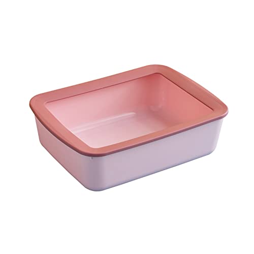 SUICRA Katzentoilette, Katzentoilette, Katzentoilette Cat Litter Box Semi-Closed Sandbox Design Toilet Ground Large Open Space High Cat Tray with Mesh Detachable Goods for Cats von SUICRA