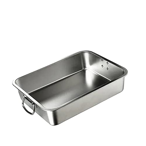 SUICRA Katzentoilette, Katzentoilette, Katzentoilette Stainless Steel Litter Box Super Big Cat Toilet King Size Giant Cat Sand Box Kitten Special Anti-Splash Huge (Color : 45X35X10) von SUICRA