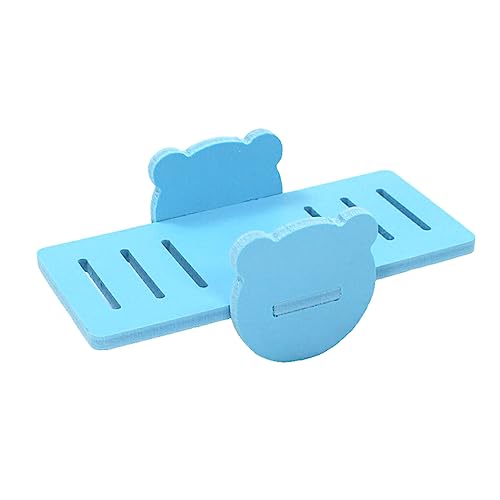 SUIOPPYUW Hamsterschaukel PVC Wippe Kleiner Spielzeugbär Exquisites Deck DIY Buntes Spielzubehör Platte Interaktive Aktivität Haustiere, blau von SUIOPPYUW