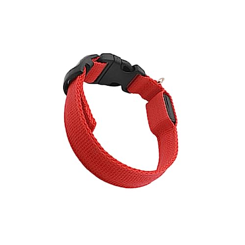 SUIOPPYUW Haustier Halsband LED Wiederaufladbare Unfall Anti Verlust Lichter Tiere Halsbänder Sicherheitsaktivitäten USB Aufladung für Tag und Nacht, Batterie Rot, XS von SUIOPPYUW