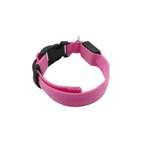 SUIOPPYUW Haustier Halsband LED Wiederaufladbare Unfall Anti Verlust Lichter Tiere Halsbänder Sicherheitsaktivitäten USB Aufladung für Tag und Nacht, Wiederaufladbares Rosa, S von SUIOPPYUW