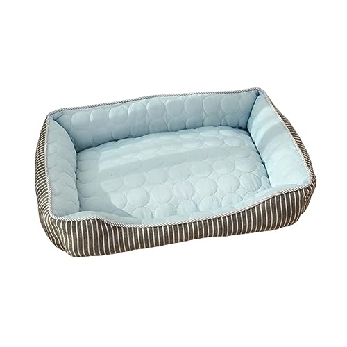 SUIOPPYUW Haustier Hundebett – stilvolle und Bequeme Schlaflösung, Stoff, Heimtierbedarf, Hundesofa, Schlafsofa, Kissen, Hundematte für Hunde, Blau, M von SUIOPPYUW