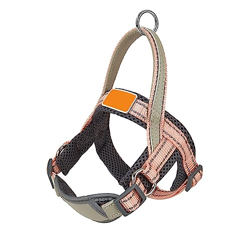 SUIOPPYUW Pet Vest Harness No Pull Dog Chest Strap Brace Reflektierende Leine für kleine mittelgroße Hunde Outdoor Trainingszubehör, Rosa, L von SUIOPPYUW