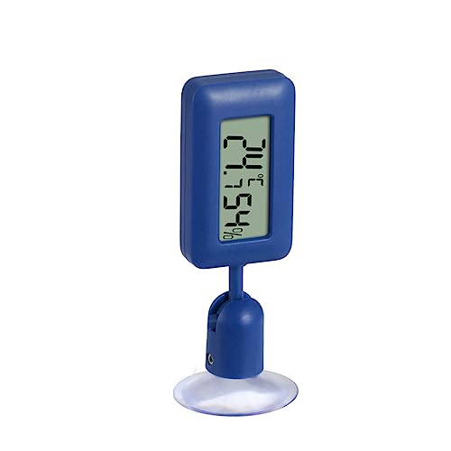 SUIOPPYUW Thermometer Digital 10 99 RH Celsius/Einstellbares Hygrometer Saugnapf Gewächshaustemperatur Feuchtigkeitsmesser, Blau von SUIOPPYUW